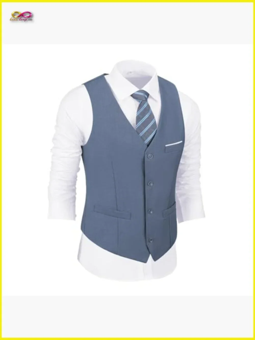 Slim Fit Suit Set Modern Fitted Business Wedding Prom Tuxedo Vest Pants